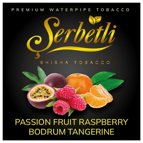 Тютюн Serbetli Passion Fruit Raspberry Bodrum Tangerine (Маракуйя Малина Мандарин) 100 гр