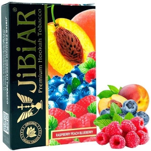 Табак Jibiar Raspberry Peach Blueberry (Малина Персик Черника) 50 гр