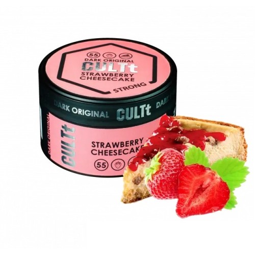 Табак CULTt Strong DS55 Strawberry Cheesecake (Клубничный Чизкейк) 100 гр