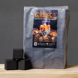 Уголь ореховый Gresco (Греско 72 шт) 25х25 1 кг (без коробки)
