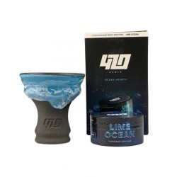 Чаша глиняная 420 Bowls Uranum Ocean Hearth + табак в подарок 420 Lime Ocean 25 гр