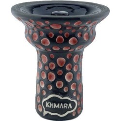 Чаша глиняная Khmara Tulipa-F Beam Black Bubble Red