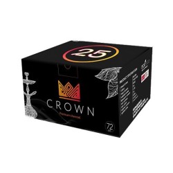 Уголь кокосовый Crown25 (Краун) 72 кубика 1 кг