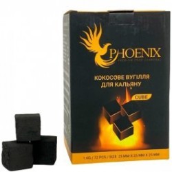 Уголь кокосовый Phoenix (Феникс 72 шт) 25х25 1кг Cube